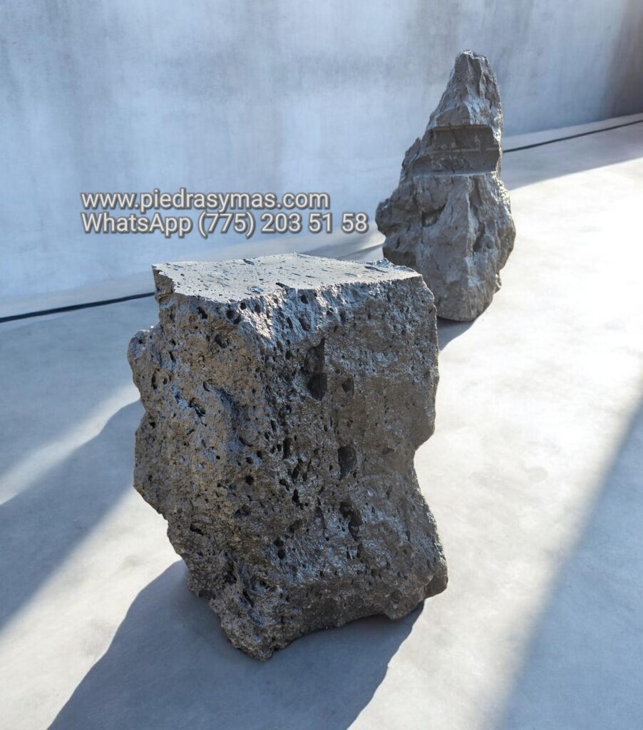 Bases de piedra volcanica